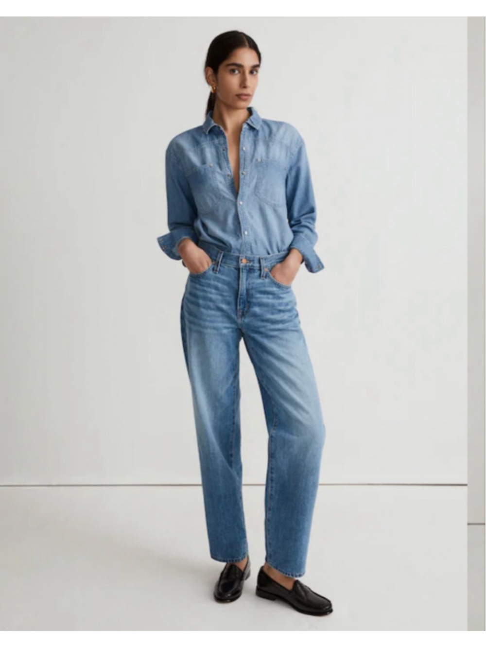 Women's Madewell Blue The Slouchy Boyjean Jeans Size 29